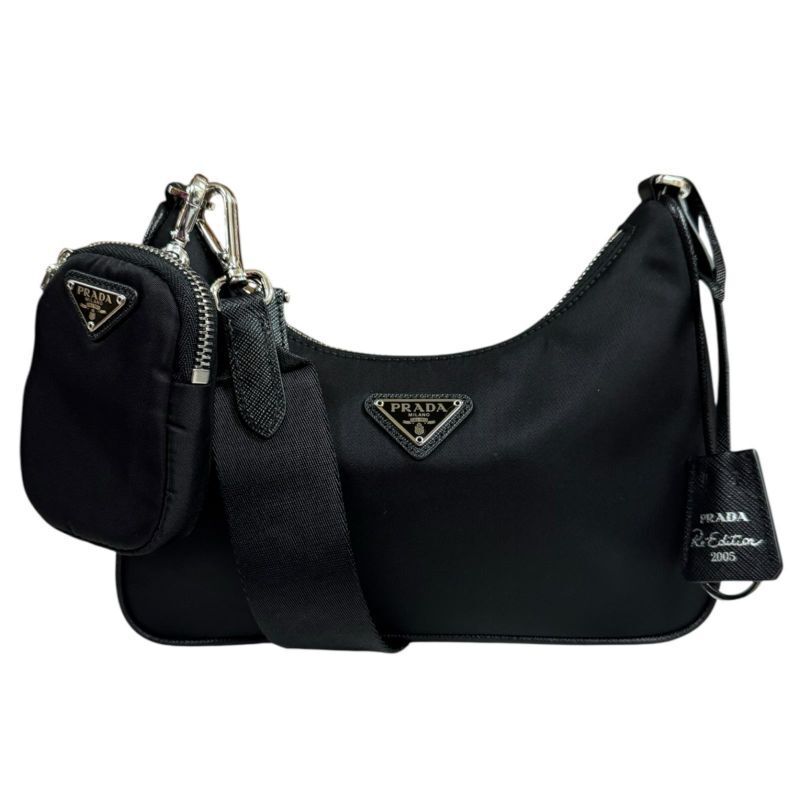 Prada Shoulder Bag Nylon 1bh204 Black Unisex Prada Prada